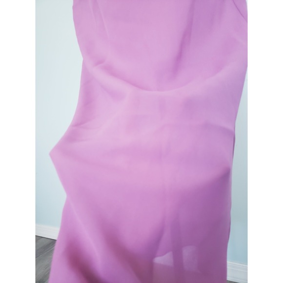 VTG 90s Ice Women's M Pink Purple Slip Dress Midi Gown Lingerie Lace Y2K Sheer - Picture 9 of 11